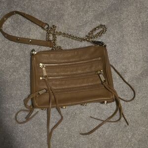 Rebecca Minkoff Tan Brown Leather Crossbody Bag